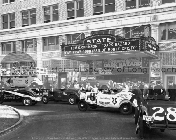 Race Cars at State Theatre, 1934