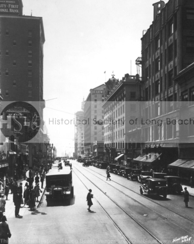 Pine Ave. downtown, 1930