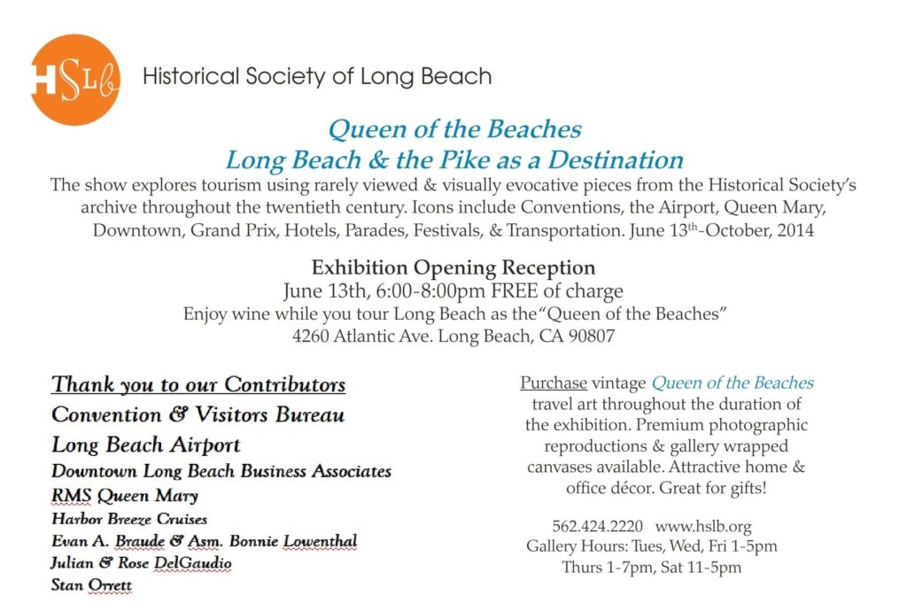 Historical Society of Long Beach Queen of the beaches flier