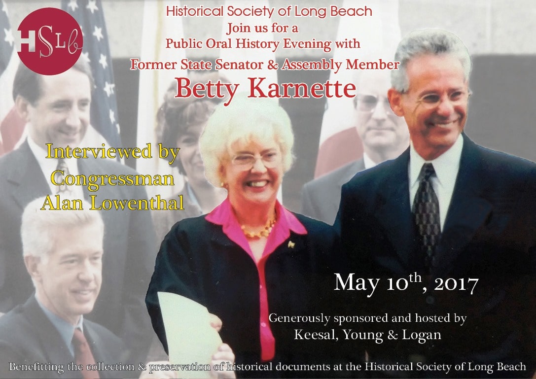 Berry Karnette historical society of long beach public oral history evening