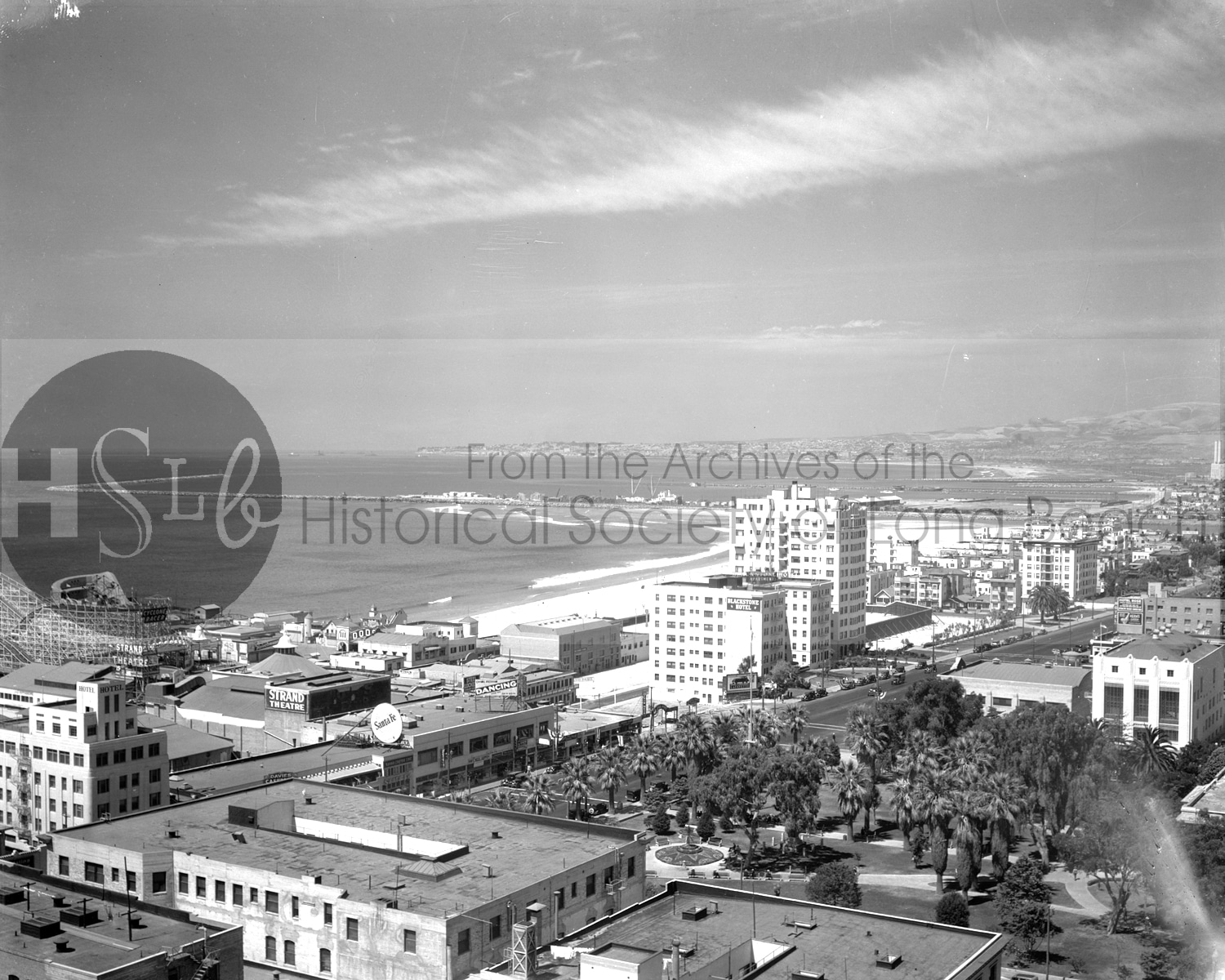 Downtown rooftop view looking west, 1934