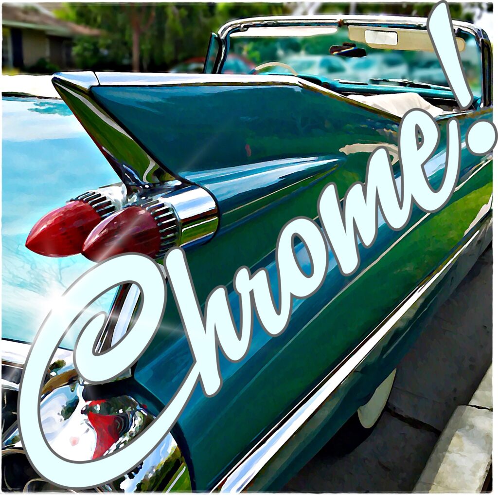 Chrome car logo side