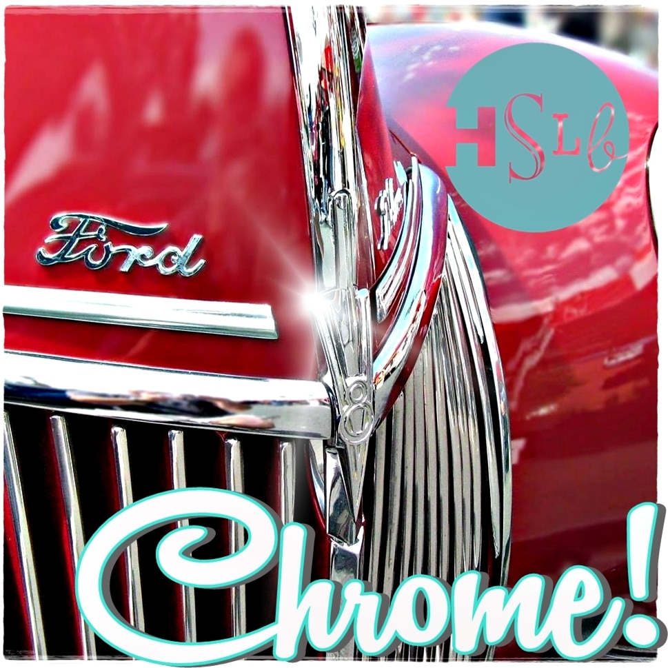 Chrome grill car logo