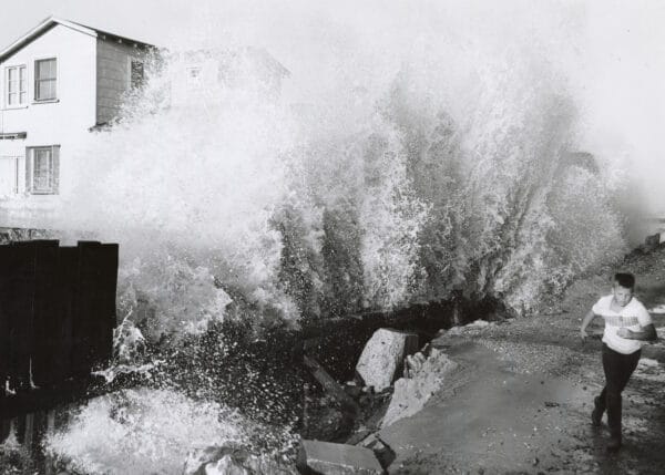 Water flood in long beach historical photo