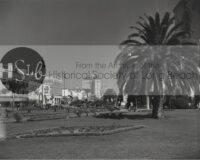 Long beach park black and white photograph