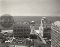 Long beach pier and street before ocean HSLB photo