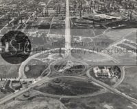 Long beach roundabout circle aerial photograph