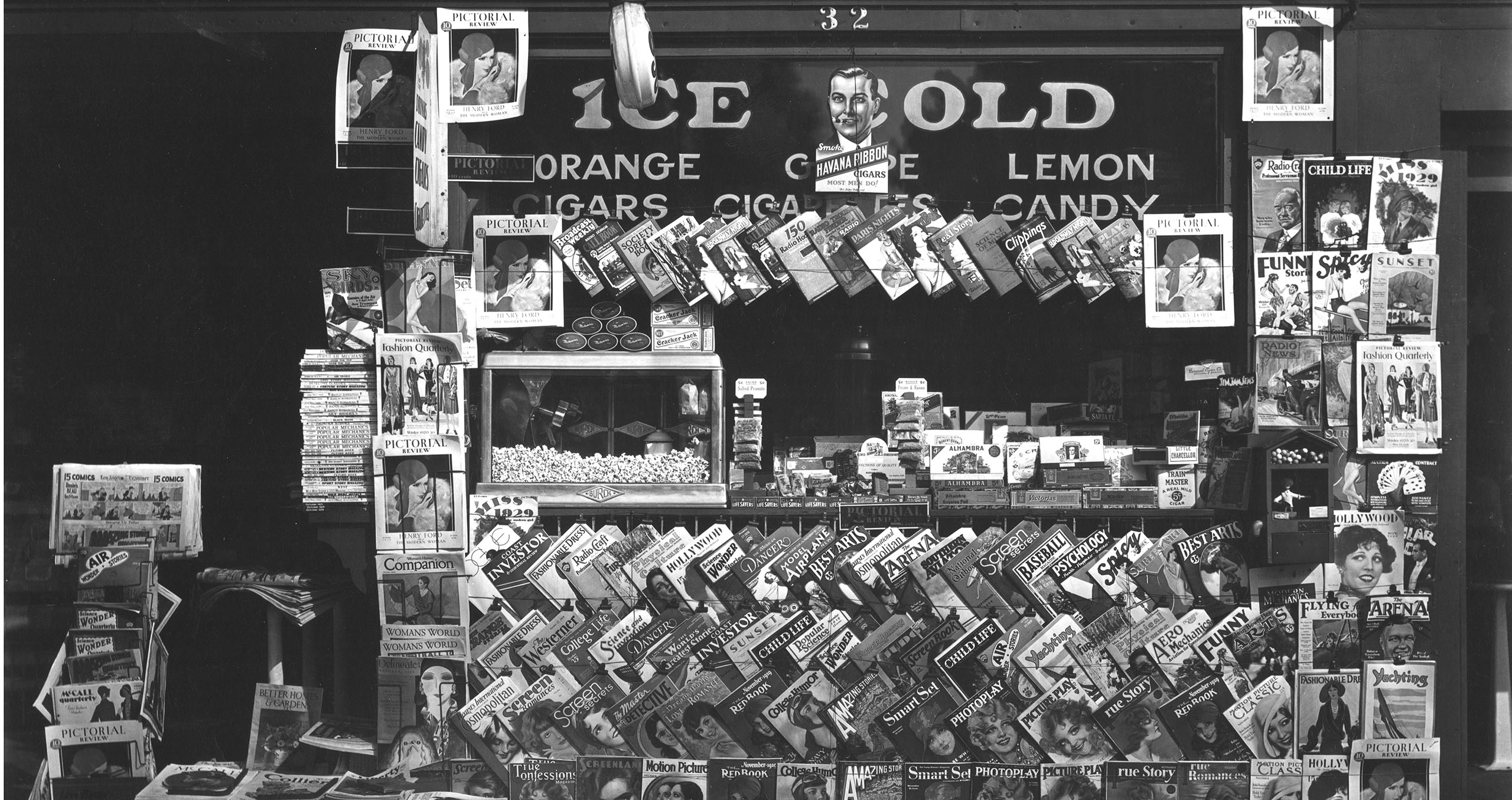 ice cold treat and magazines